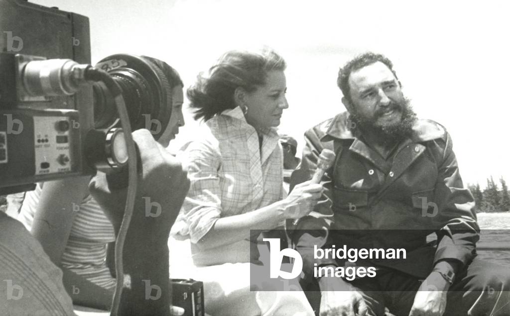 FIDEL CASTRO, being interviewed by BARBARA WALTERS, c. 1977