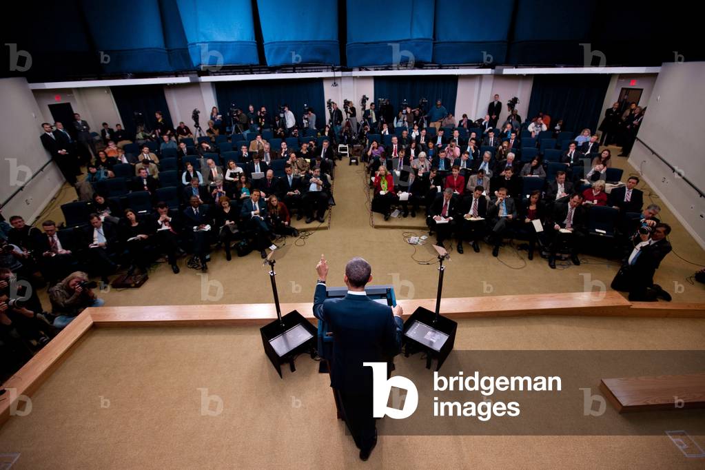 President Barack Obama holds a press conference in the Eisenhower Executive Office Building of the White House Dec. 22 2010.,