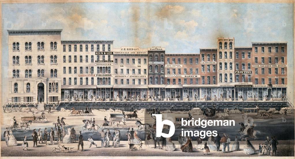 Raising of Lake Street, Chicago, 1855