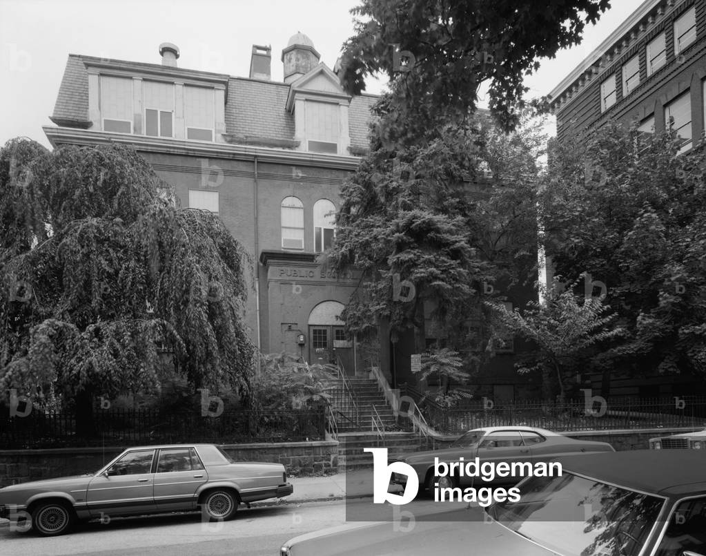 Yonkers, New York, c. 1980. Public School No. 3, Hamilton Avenue between Ludlow and Morris Streets. Westchester County, NY