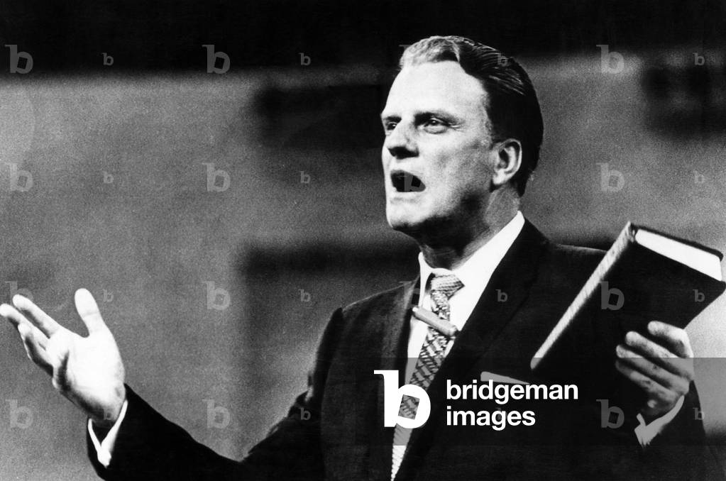 Evangelist, Billy Graham opens his twice-postponed 'Crusade For Christ' at the Harris County Domed Stadium in Houston, Texas, Novermber 19, 1965.