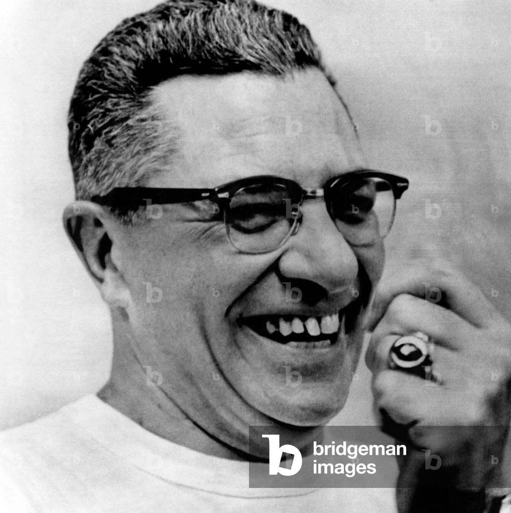 Vince Lombardi, (1913-1970), General manager of the Green Bay Packers and one of the most successful head coaches in the history of American football, 1965