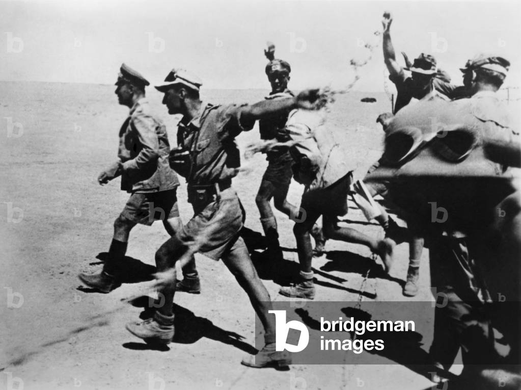 General Erwin Rommel in the desert near El-Alamein, with his troops. Nov. 1-9, 1942. North Africa during World War 2