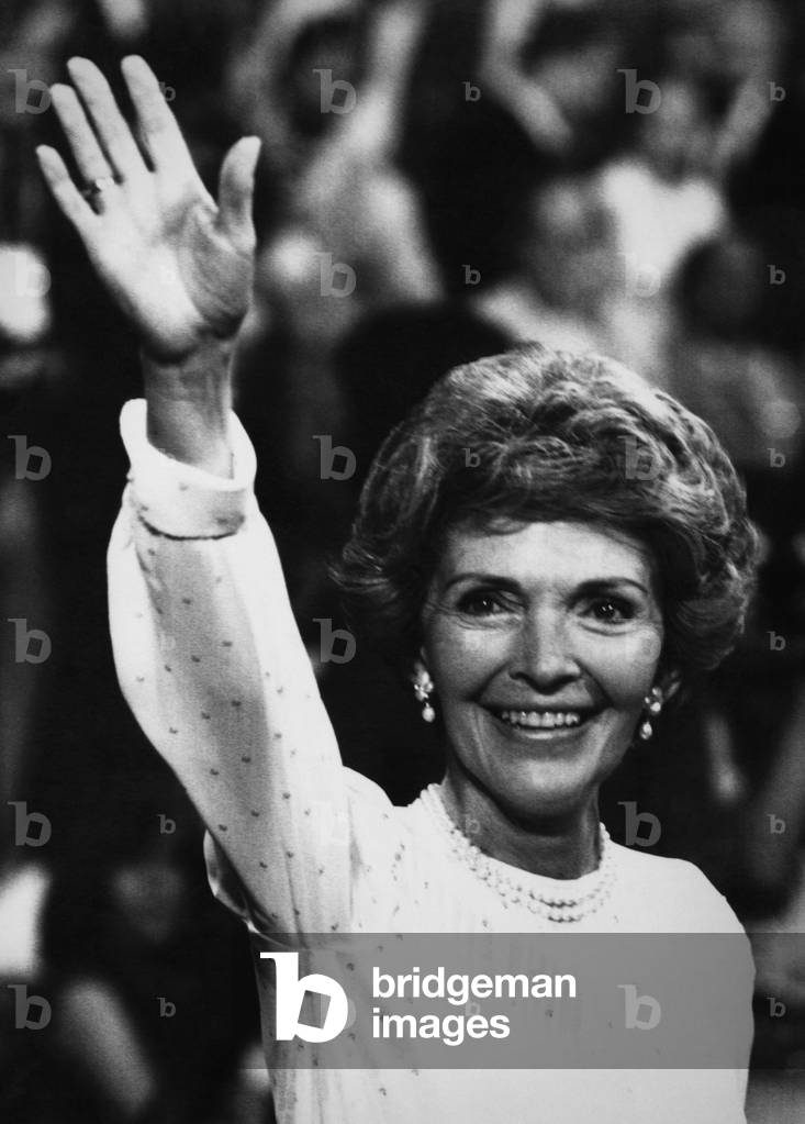 Reagan Presidency. Future First Lady Nancy Reagan at the Republican National Convention, Detroit, Michigan, July, 1980