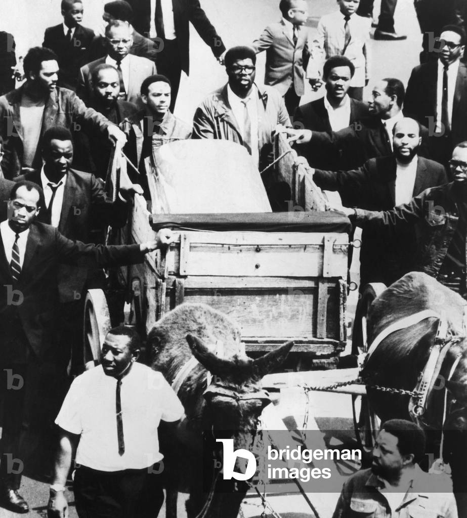 Funeral procession for Dr. Martin Luther King Jr., Memphis, Tennessee, April 3, 1968.