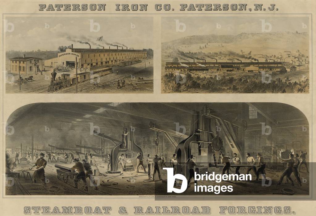 Paterson Iron Company in New Jersey were manufacturers of forgings for steamboats and railroads. c. 1866