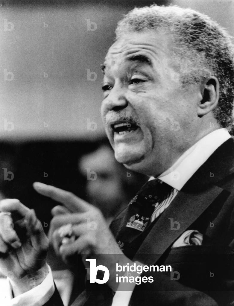 Coleman Young, Mayor of Detroit, Michigan (1974-1994). Photo dated 1980