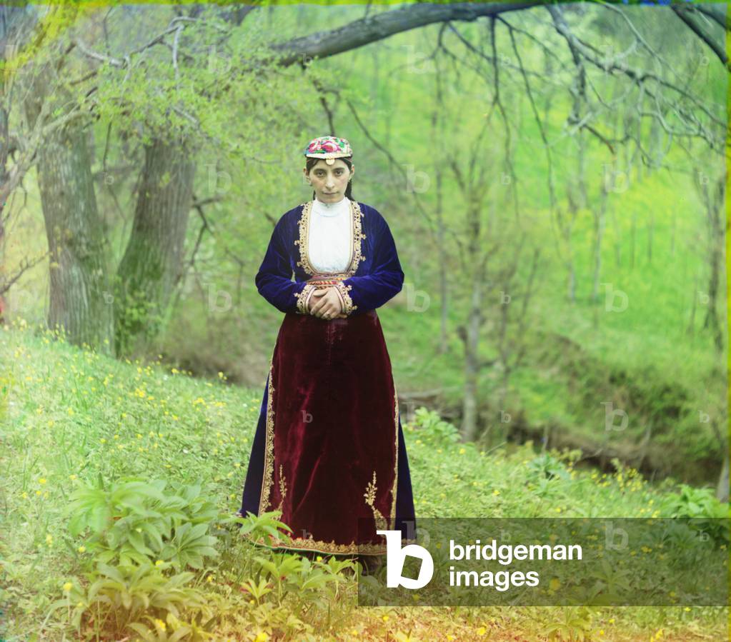 Armenian woman in traditional dress in Czarist Russian. c. 1910