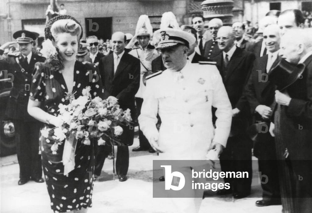 Evita Peron in Barcelona, Spain. June 1947.