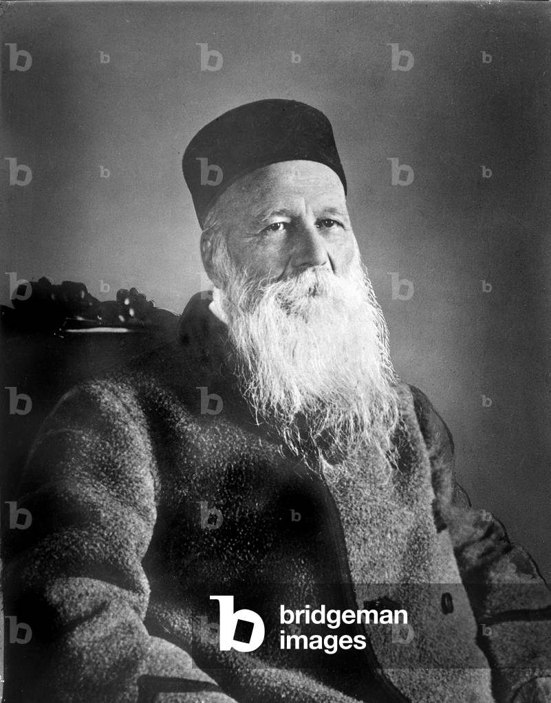 Jean Henri Dunant (1828-1910) Swiss author and philanthropist, founder of the Red Cross society was awarded the 1901 Nobel Peace Prize. c. 1870