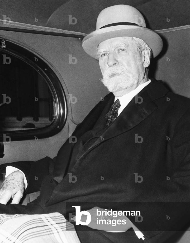 Chief Justice Charles Evans Hughes leaving for the opening of the 1939-40 Supreme Court. Oct. 2, 1939. He would resign at the end of the session in June 1940
