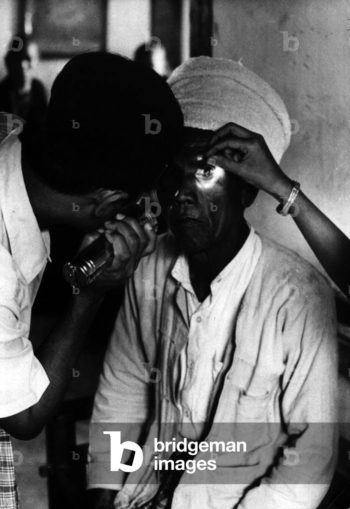 Trachoma. An old man with Trachoma is having his eyes examined. WHO photo by N. Willard. ND: Trachoma. An old man with Trachoma is having his eyes examined. WHO photo by N. Willard. ND