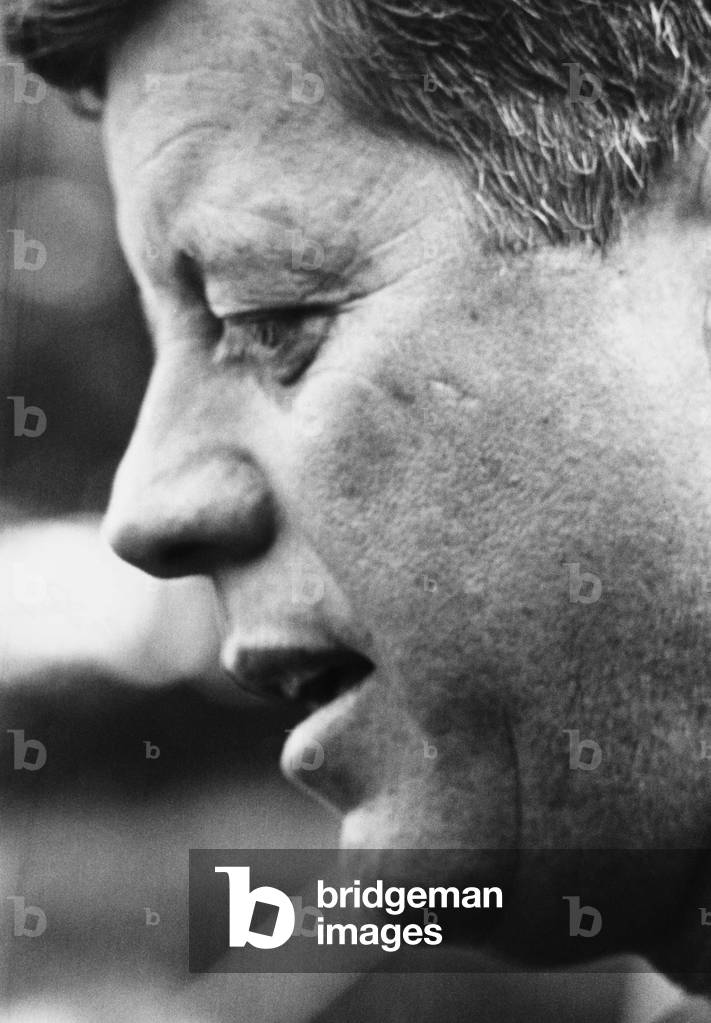 John F. Kennedy, speaks at New York's Gracie Mansion, May 20, 1962