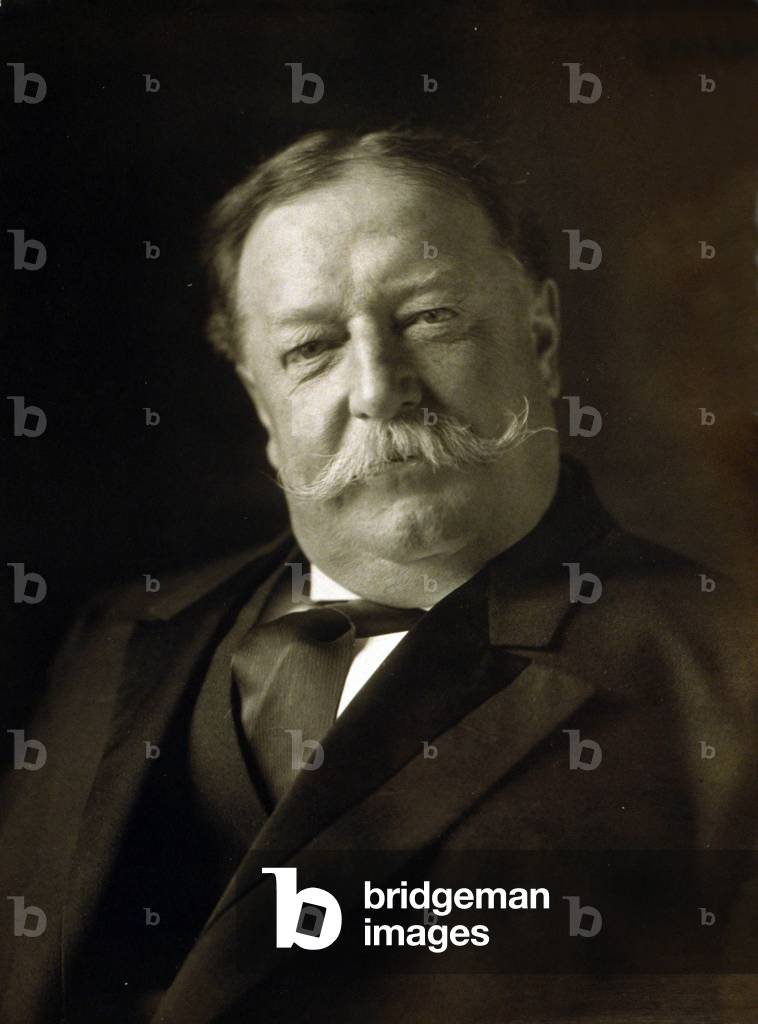 President William Taft (1857-1930) in a portrait made on March 11, 1909, just after his inauguration to the US presidency
