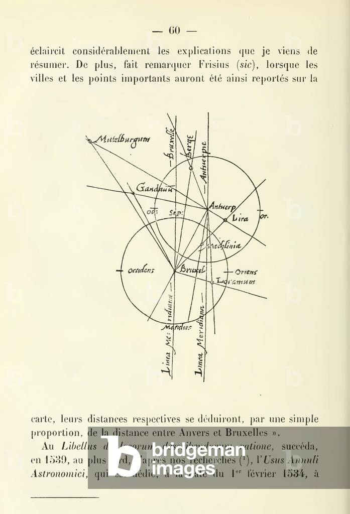 Surveying. Gemma Frisius's 1533 diagram demonstrating the (new) concept of triangulation. 1911 reproduction of a the 1533 original manuscript