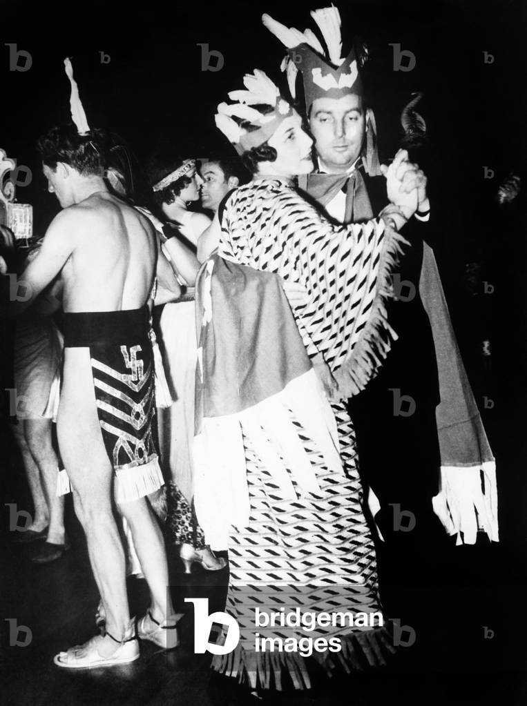 Helen Wills Moody and her husband Frederick dancing at the Annual Artists Papilia and Ball. San Francisco, Dec.12, 1929. The Moody's divorced in 1937