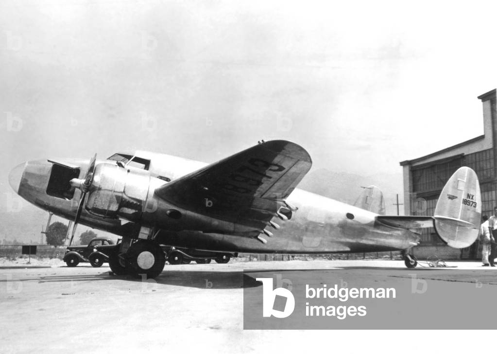 Lockheed airplane built for Howard Hughes round the world flight, called World's Fair'39.photo6/23/38