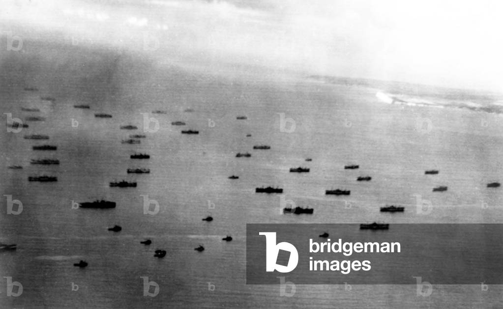 D-DAY, aerial view of English Channel, 1944 (photo)