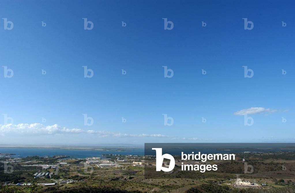 U.S. Naval Station Guantanamo Bay Cuba is located on 45 square miles of land and water at the southeastern end of Cuba. May 6 2010., Photo by:Everett Collection