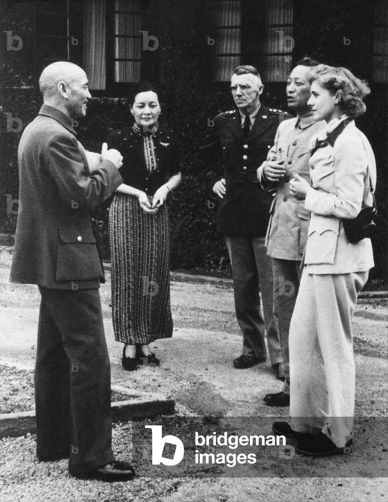 Chinese leader and Americans together after the after the Doolittle Raid on Japan. April 19, 1942