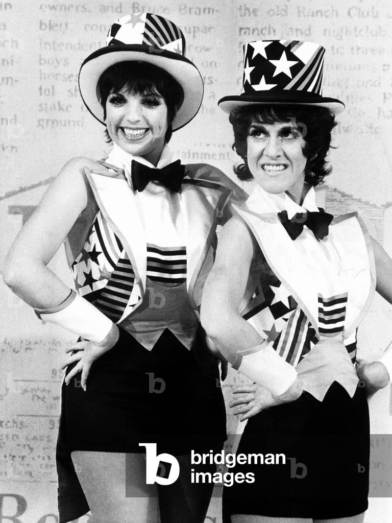 Liza Minnelli and Ruth Buzzi perform a tap dance on the Rowan and Martin's LAUGH-IN. April 17, 1971