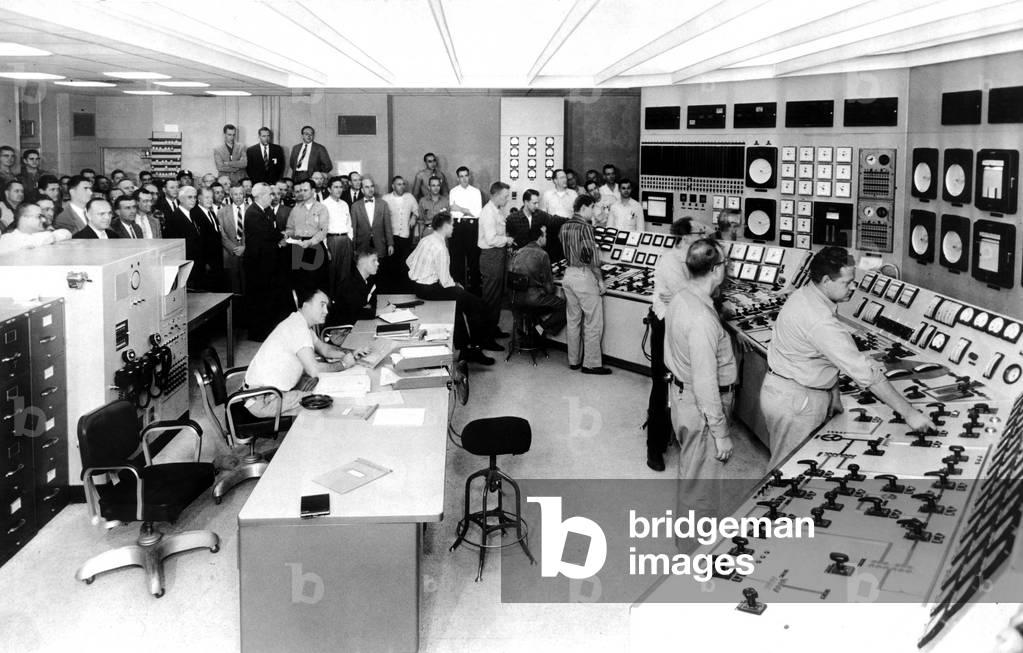 Control room of the Shippingport Nuclear (Atomic) Power Plant, Shippingport, PA, c. 1957