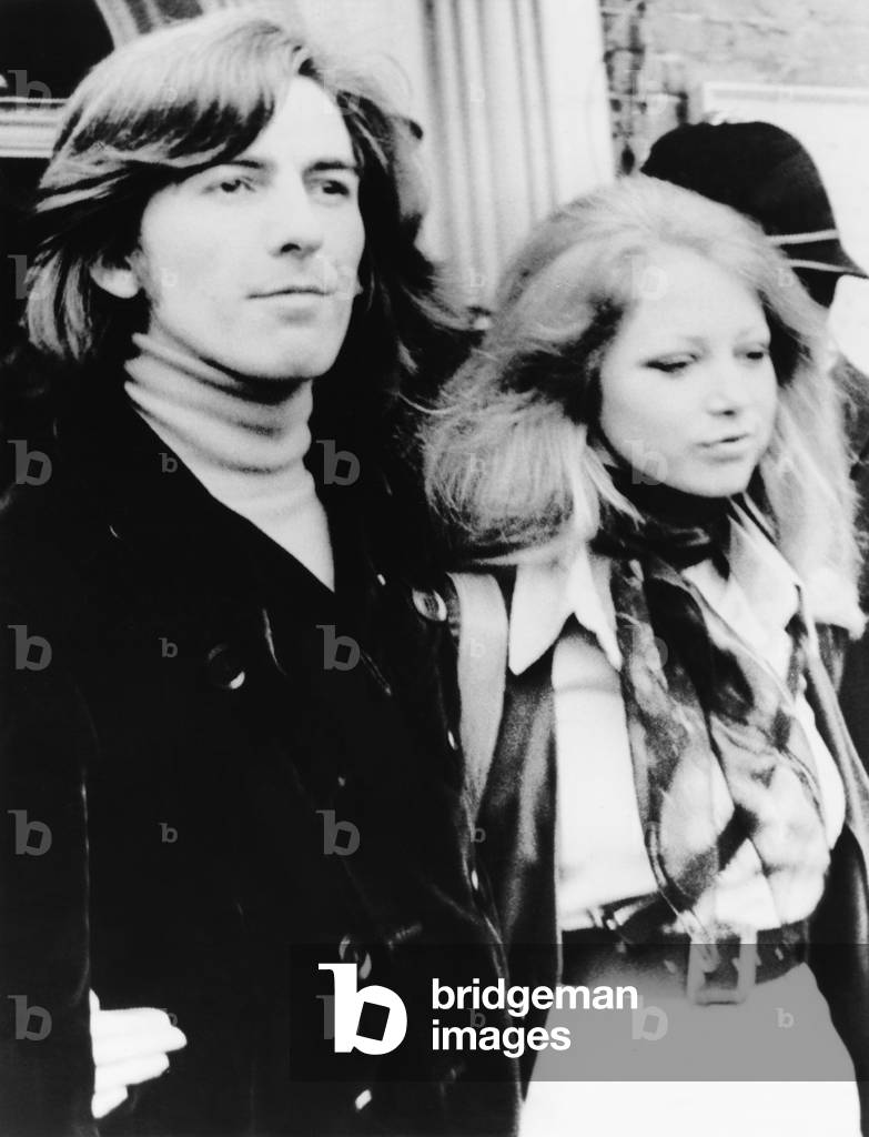 George Harrison and wife Pattie Boyd leave Walton and Esher Magistrates Court on March 18, 1969. They appeared on a charge of the illegal possession of marijuana. A policeman with special drug sniffing dogs raided Harrisons ,000 (,000 in 2015) countryside bungalow on March 12 and seized a quantity of marijuana