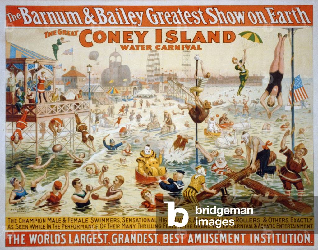 The Barnum & Bailey Greatest Show on Earth - The Great Coney Island Water Carnival, 1898 (poster)
