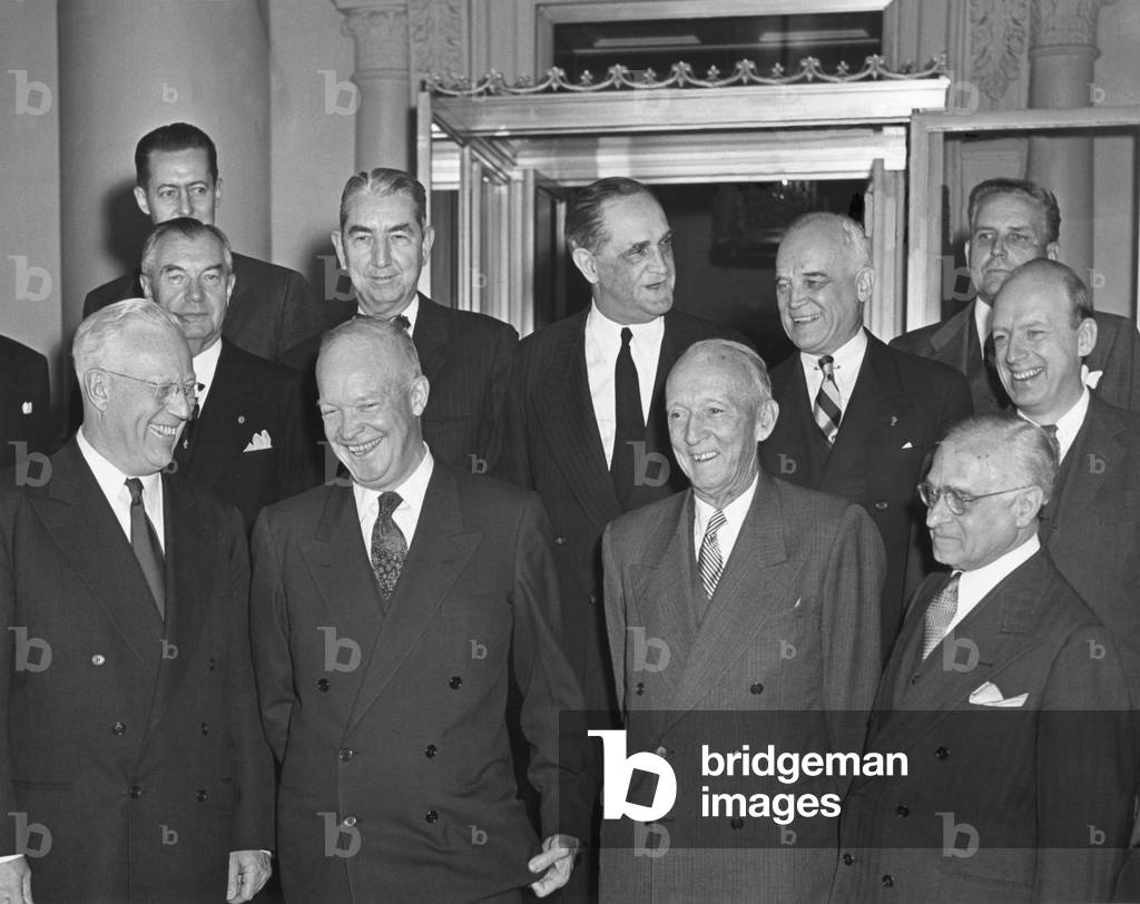 President Dwight Eisenhower with the Supreme Court on Nov. 13, 1953