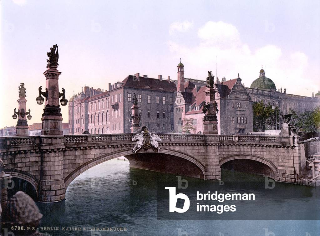 Germany, Emperor William's Bridge, Berlin, photochrom, c.1900