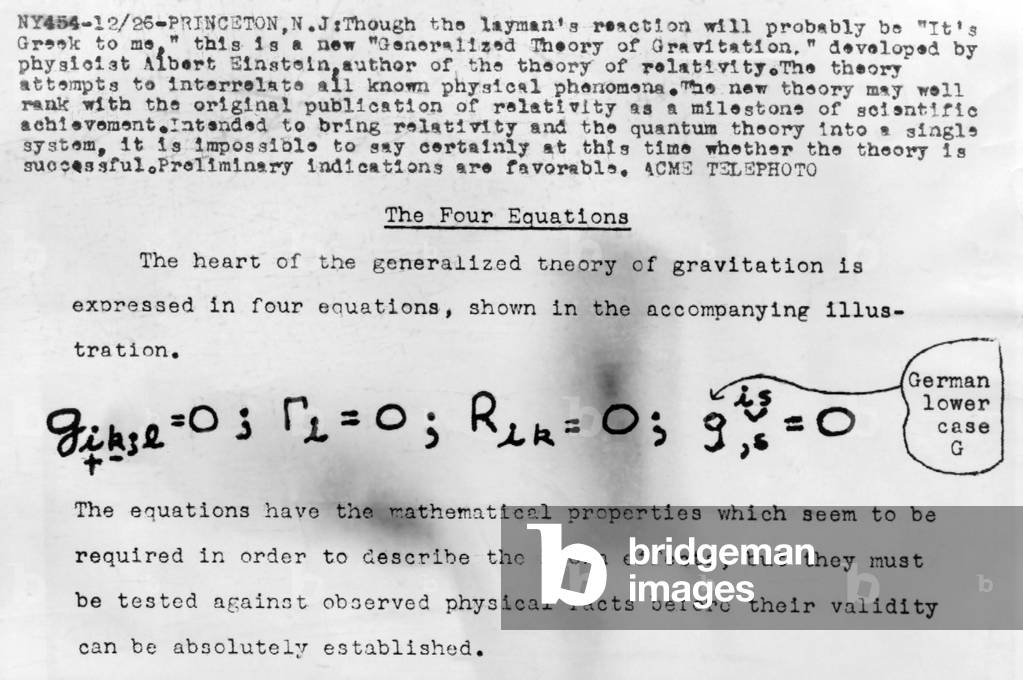Einstein's Four Equations, 1947 (print)