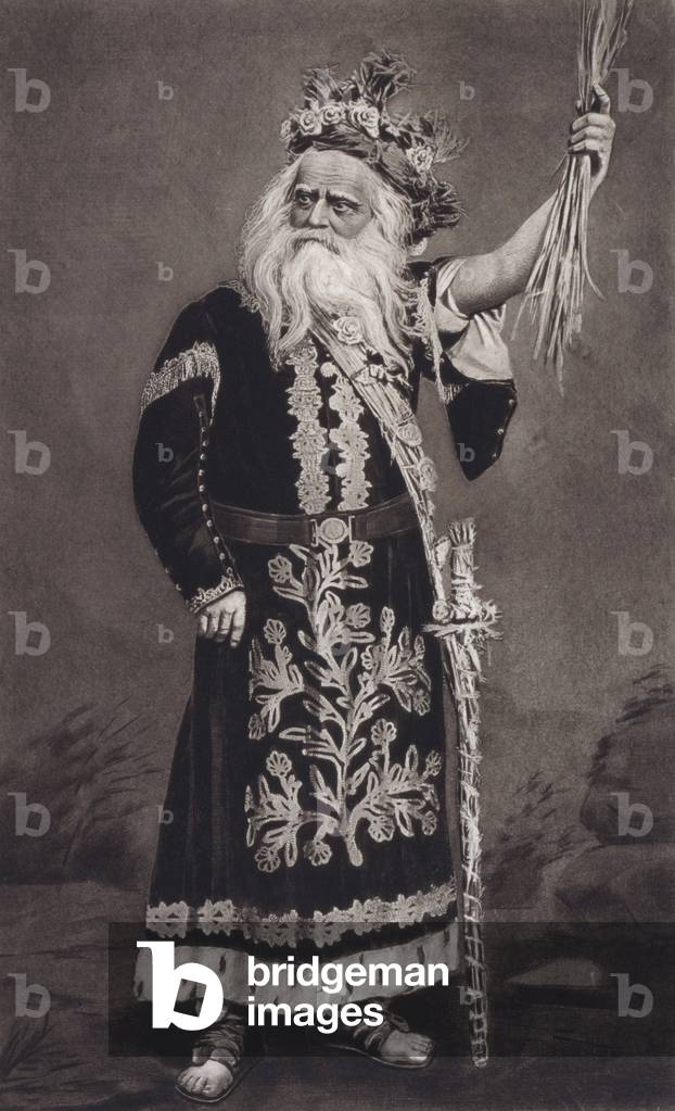 Edwin Forrest (1806-1872), American actor, as Shakespeare's King Lear, one of his most successful roles. c. 1860
