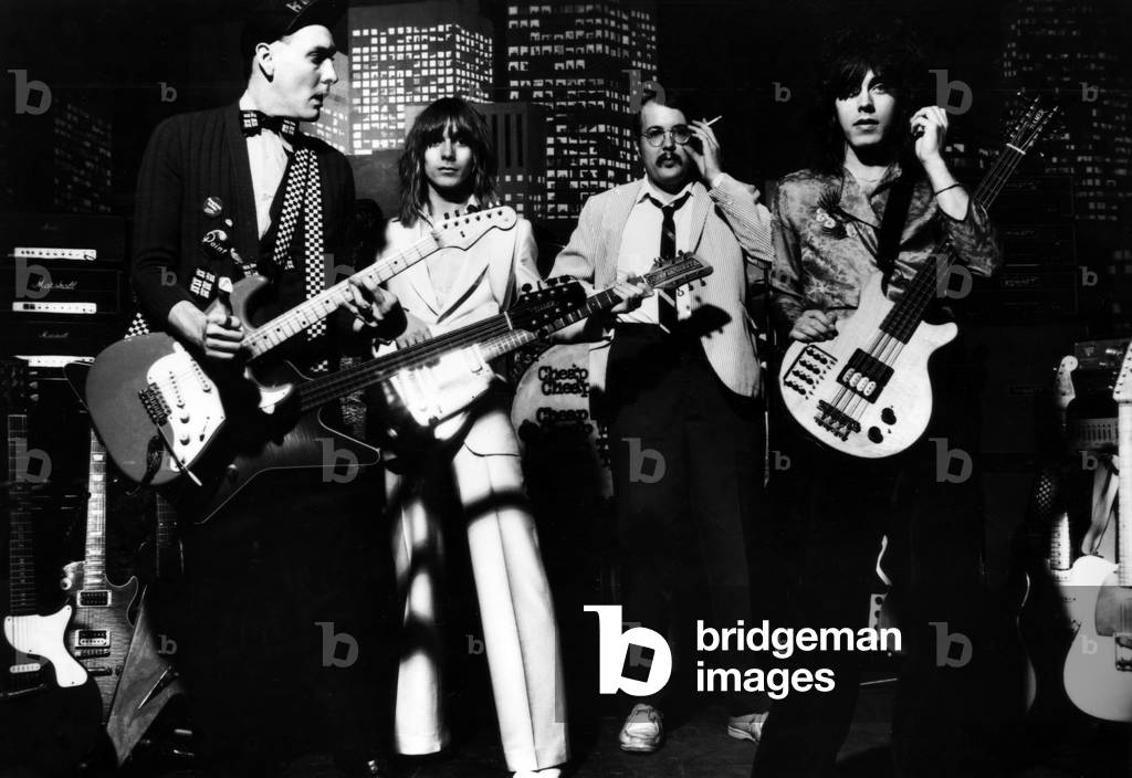 Cheap Trick, Rick Nielsen, Robin Zander, Bun E. Carlos, Tom Peterson, 1980s.
