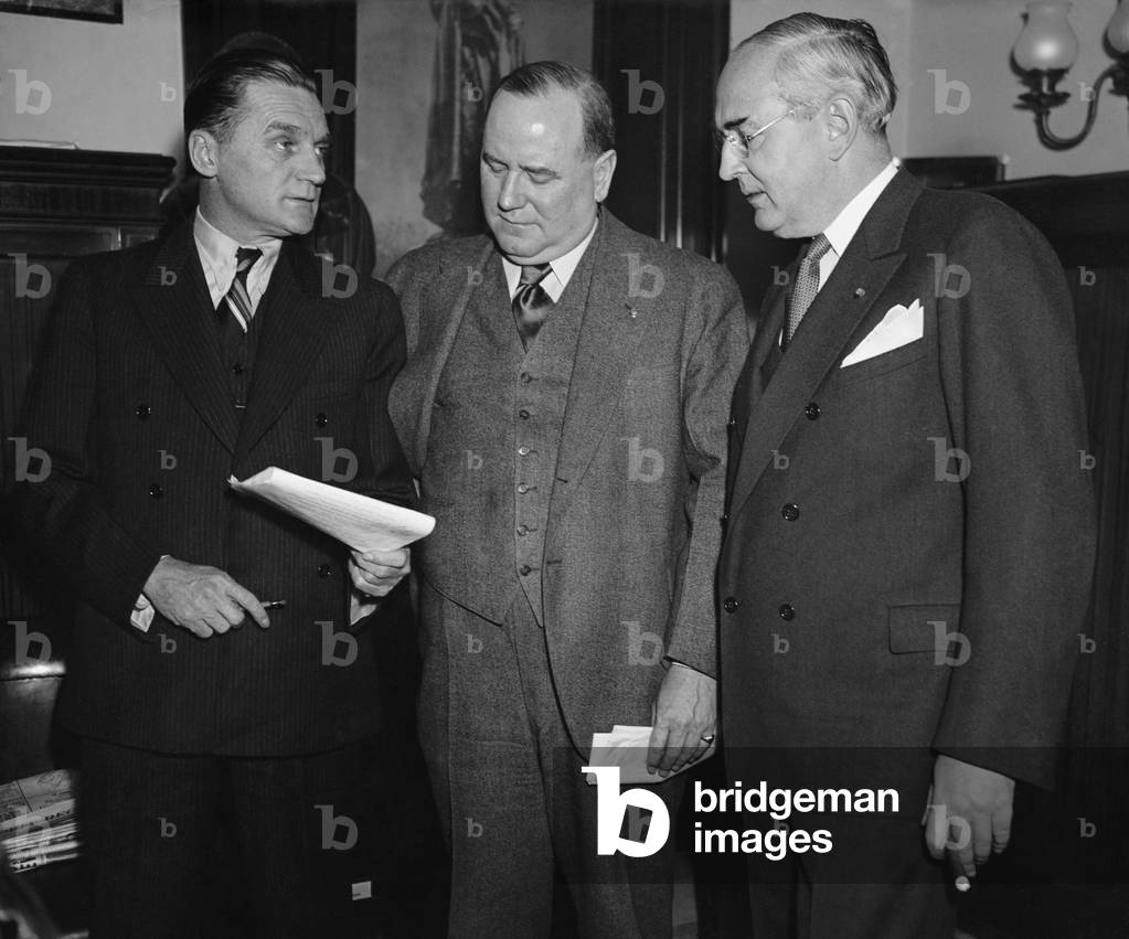 Three senators ready to introduce a new neutrality bill. Feb. 1, 1937.