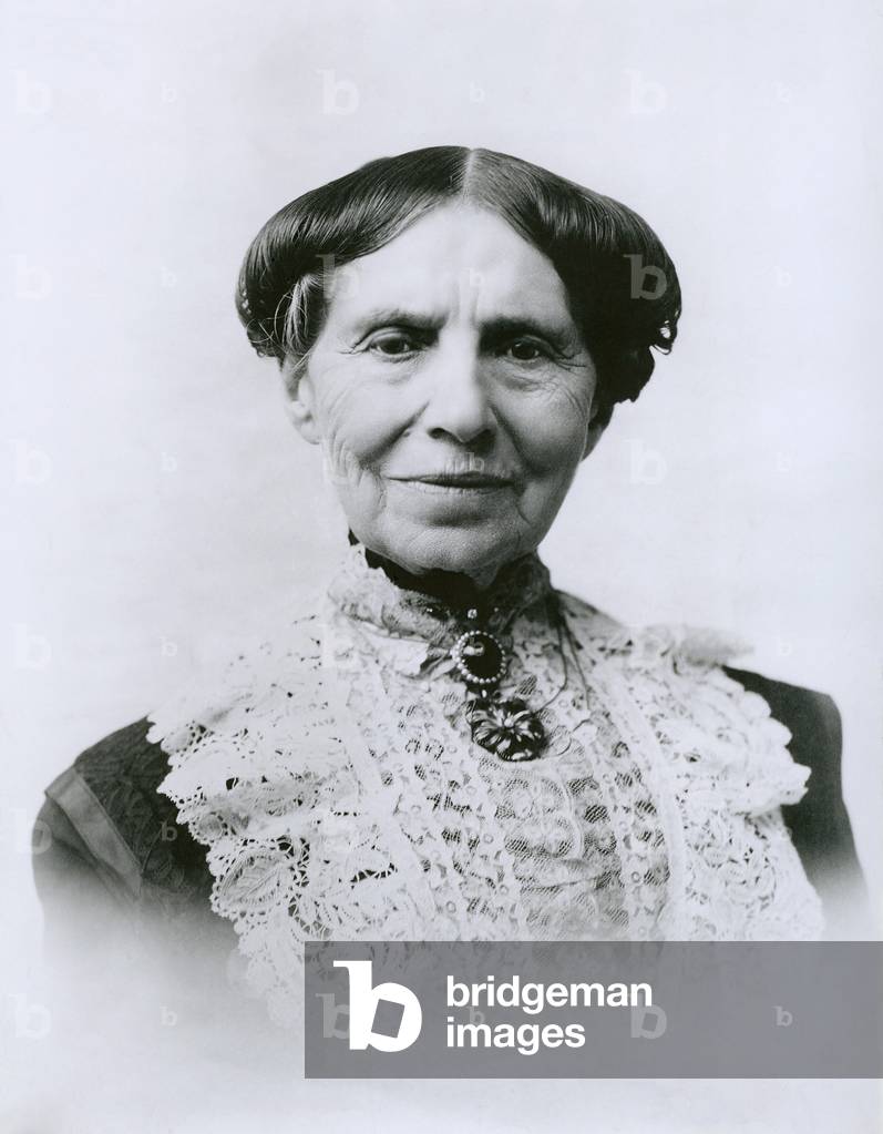Clara Barton, 1821-1912, founder of the American Red Cross in 1904, the year of her retirement as the organization's president. Portrait by Purdy