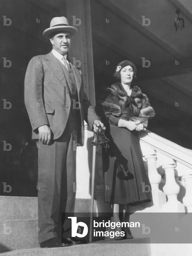 Harry F. Guggenheim, US ambassador to Cuba, and his wife, Alicia Patterson Field. They were at the Havana American Jockey Club during the races. December 23, 1931. Together they purchased the a newspaper in Hempstead, NYC, which became the Pulitzer Prize winning 'Newsday' in 1940