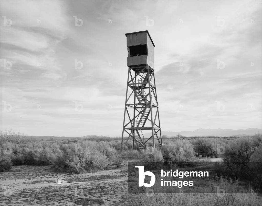 Los Angeles, Edwards Air Force Base, observation tower, south of west end of sled track, Lancaster vicinity, California, c.1980s