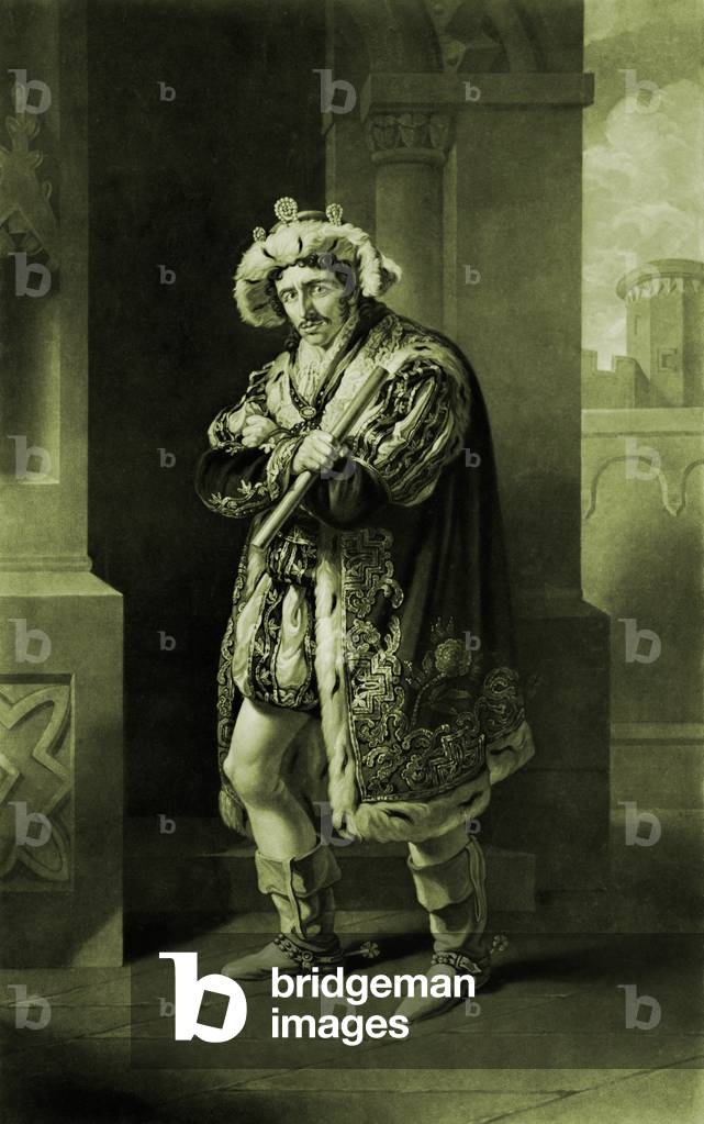 Edmund Kean (1789-1833), English actor, in Shakespeare's RICHJARD III, Act IV, Scene 4. Kean was renowned for his portrayal of villains. 1814