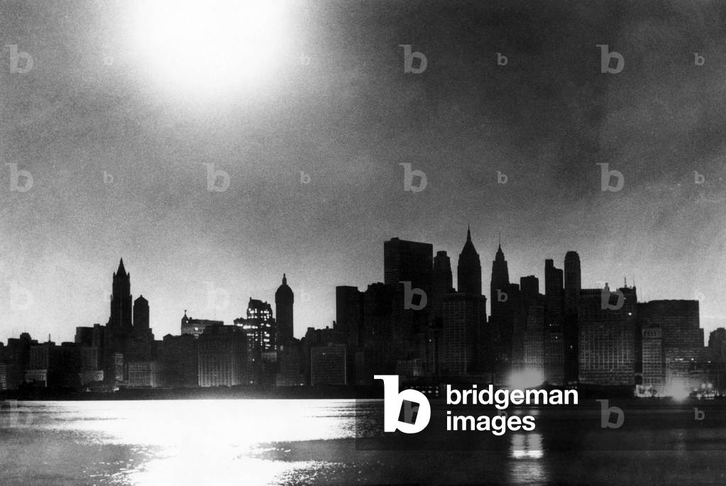New York City at night during a massive power failure. November 10, 1965