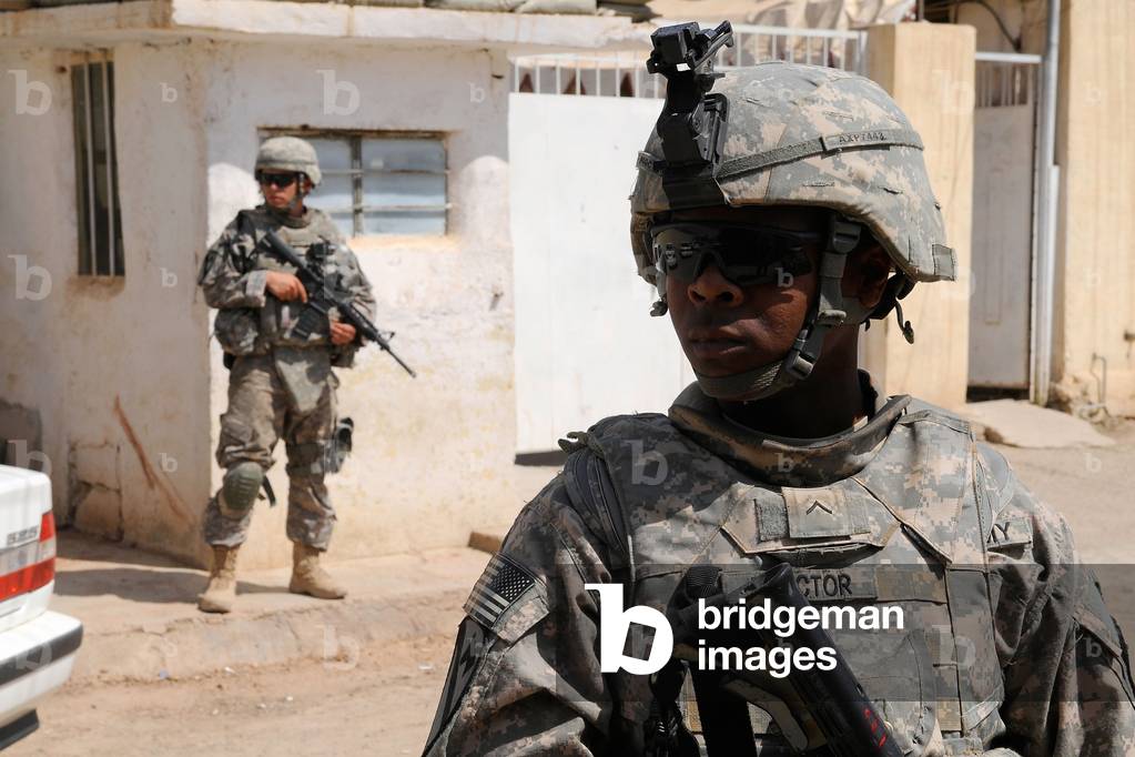 US Army soldiers on patrol in Kirkuk Iraq. May 17 2009