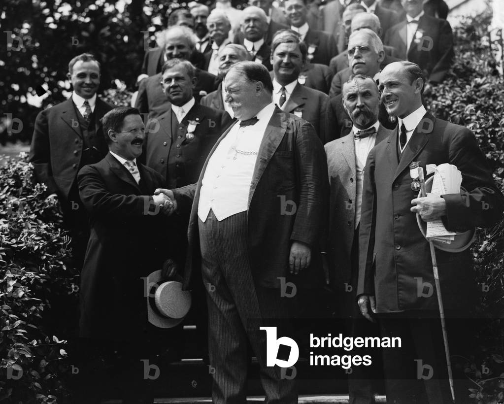 William Howard Taft (1857-1930) receives news of his nomination as the Republican Presidential candidate in 1908