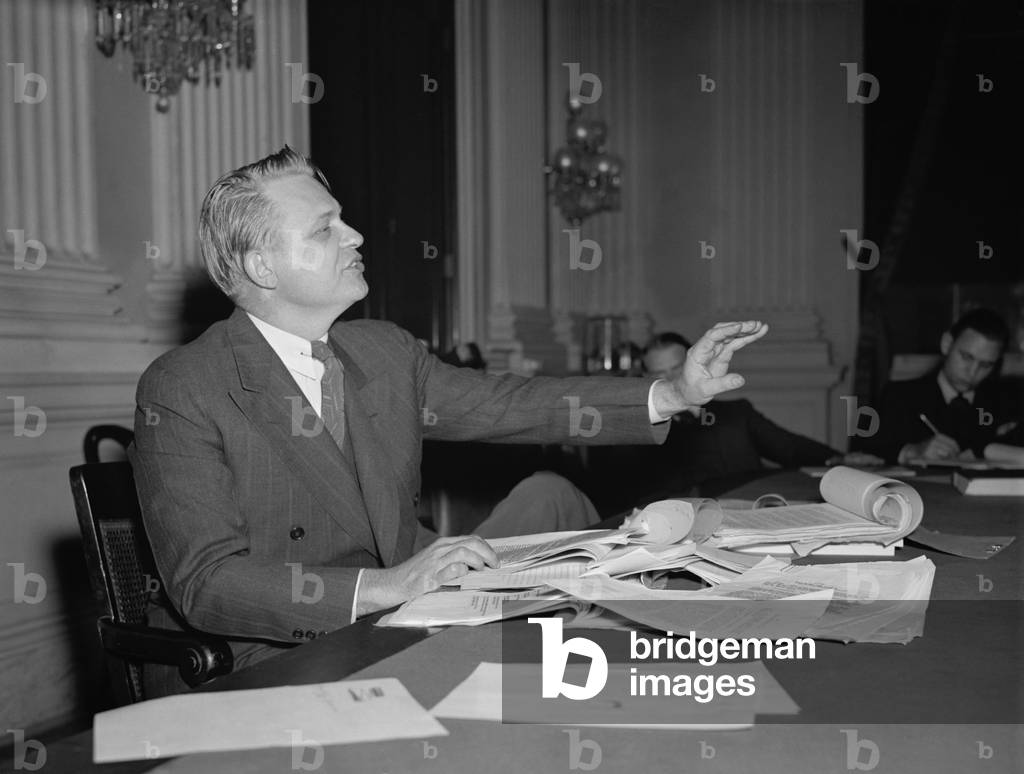 Democrat Congressman Martin Dies from Texas, c. 1938. After three bland terms in Congress, he achieved notoriety as chairman of the first House Committee Un-American Activities, (HUAC)