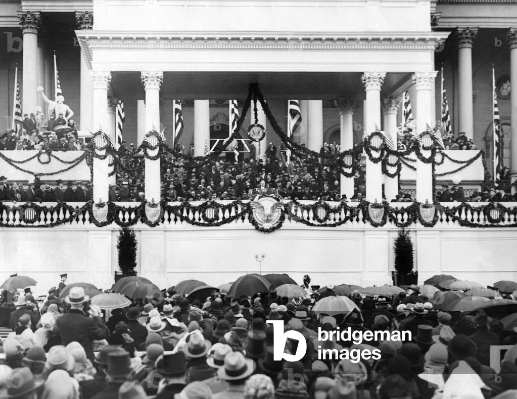 Herbert Hoover takes oath of office as President in Washington, March 4, 1929