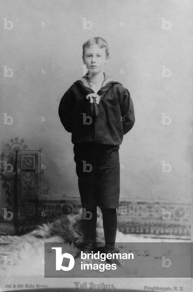 Franklin D. Roosevelt in a sailor suit. He was 10 years old. 1892