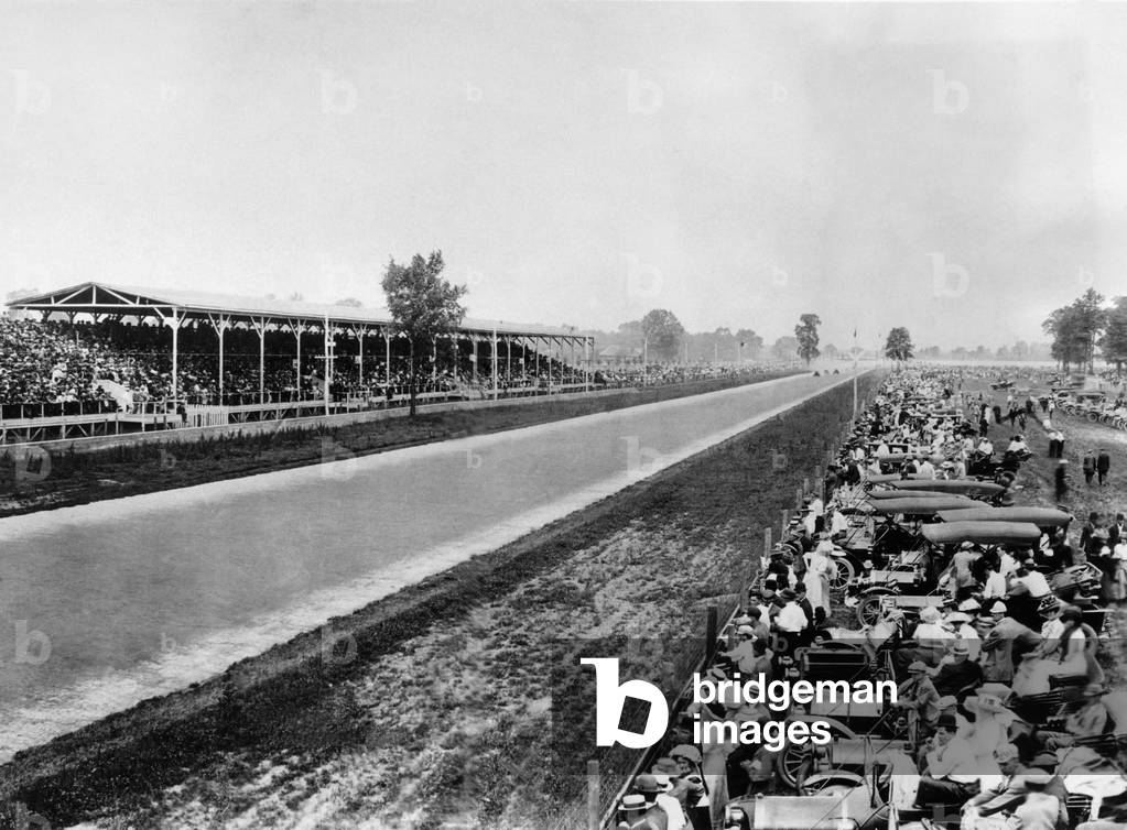 The first Indianapolis 500 at the Indianapolis Motor Speedway on May 30, 1911