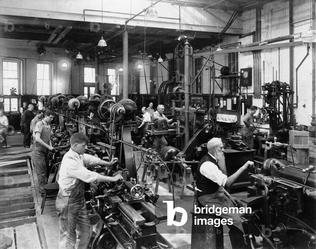 Men working at machines in the Government Printing Office, Washington, D.C