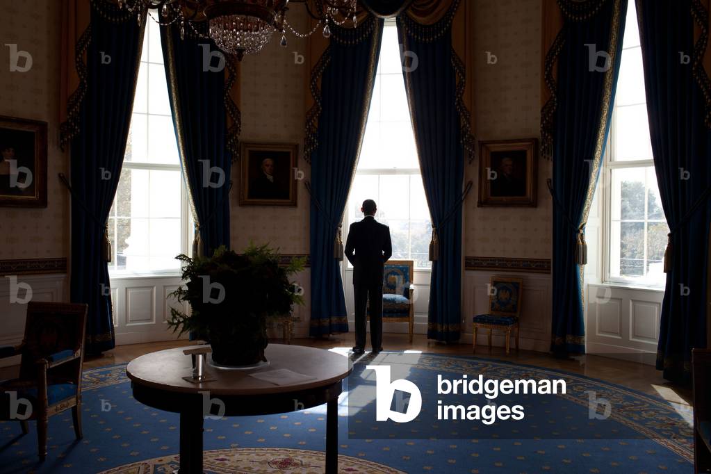 President Barack Obama the day after the 2010 mid-term elections before facing the press at a news conference. Nov. 3 2010.,