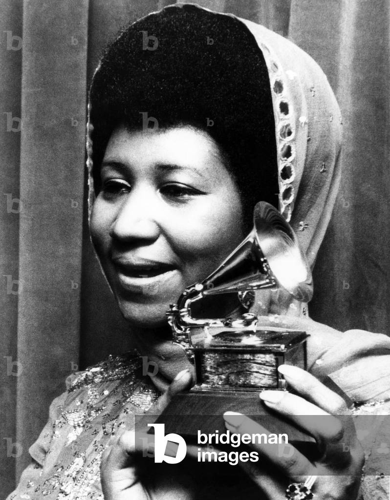 Aretha Franklin wins the Grammy for Best R&B Female Performance, 1972