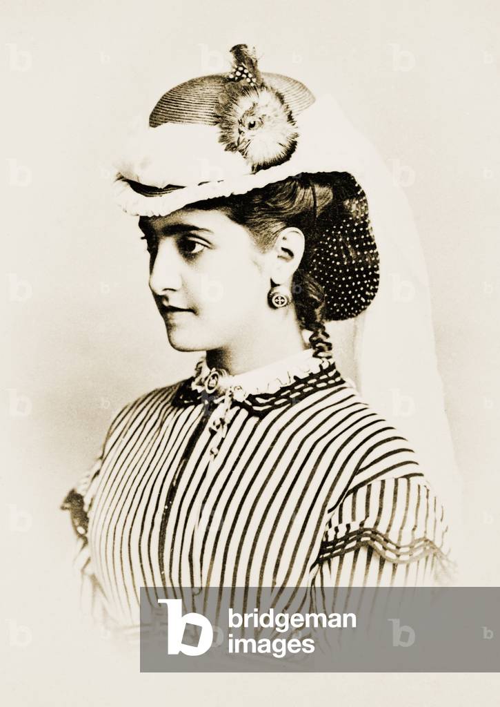 Adelina Patti (1843-1919) made her operatic debut as Lucia in Donizetti's LUCCIA DI LAMMERMOOR at the New York Academy of Music in 1859, when she was still in her teens. 1860 photo