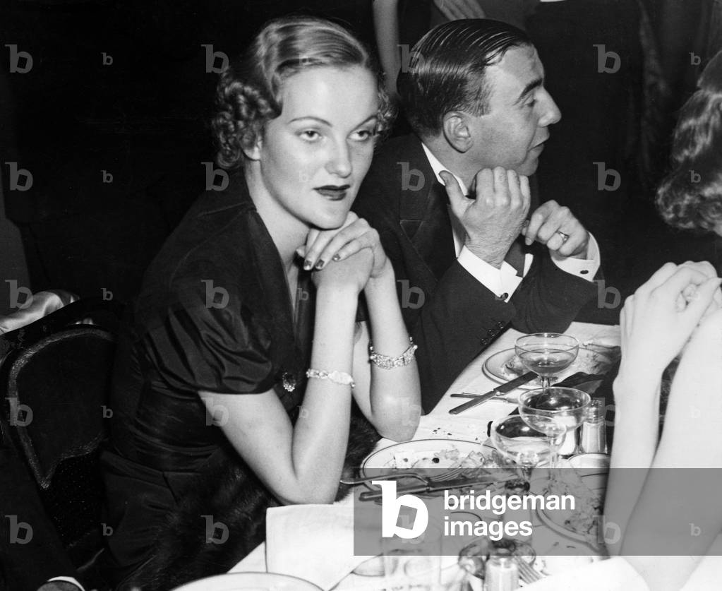 Doris Duke and Count Rene de Chambrun at the The Place Piquale night club, NY, October 11, 1934.